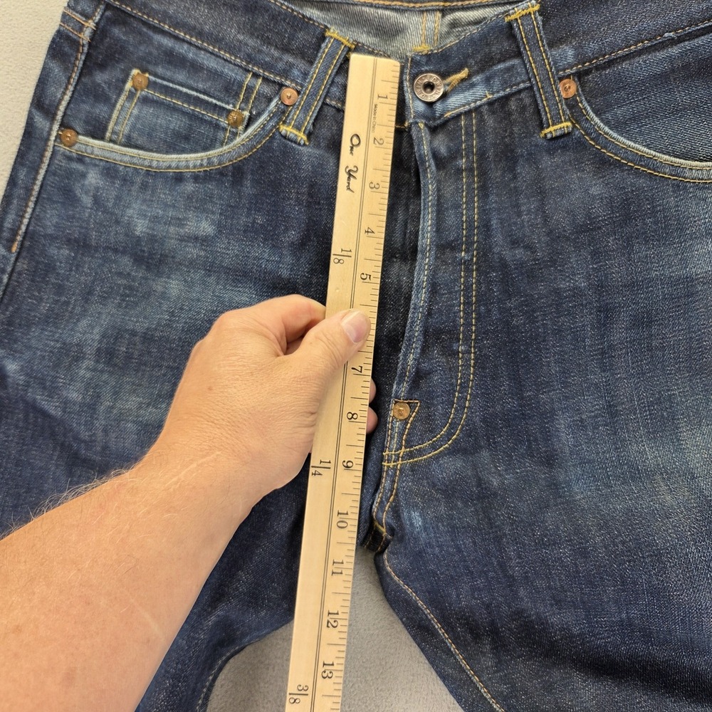 Edwin Jeans Mens 31x32 Blue Selvedge 865B Nashville Button Fly Honeycomb - Picture 7 of 16